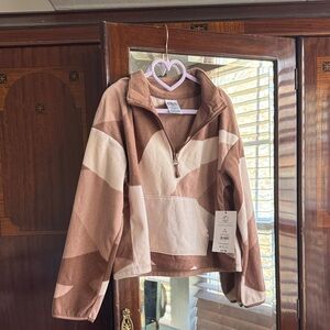 Athletic Works Brown and Cream Girls’ Jacket